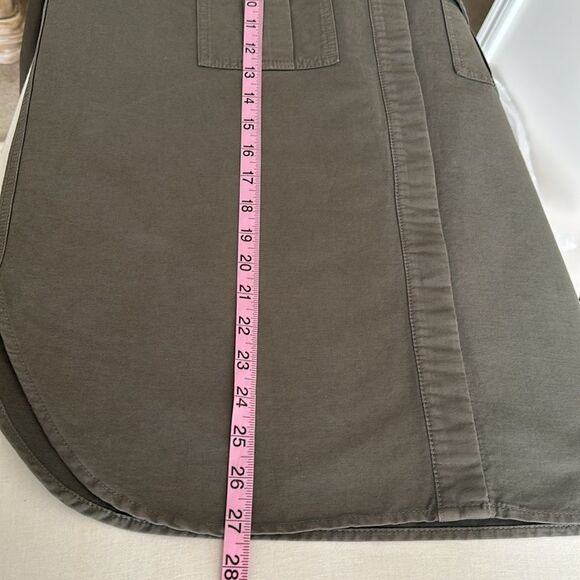MADEWELL Women’s 100% Cotton Military Cargo Utility Shirt Jacket Green Size L - Picture 7 of 10